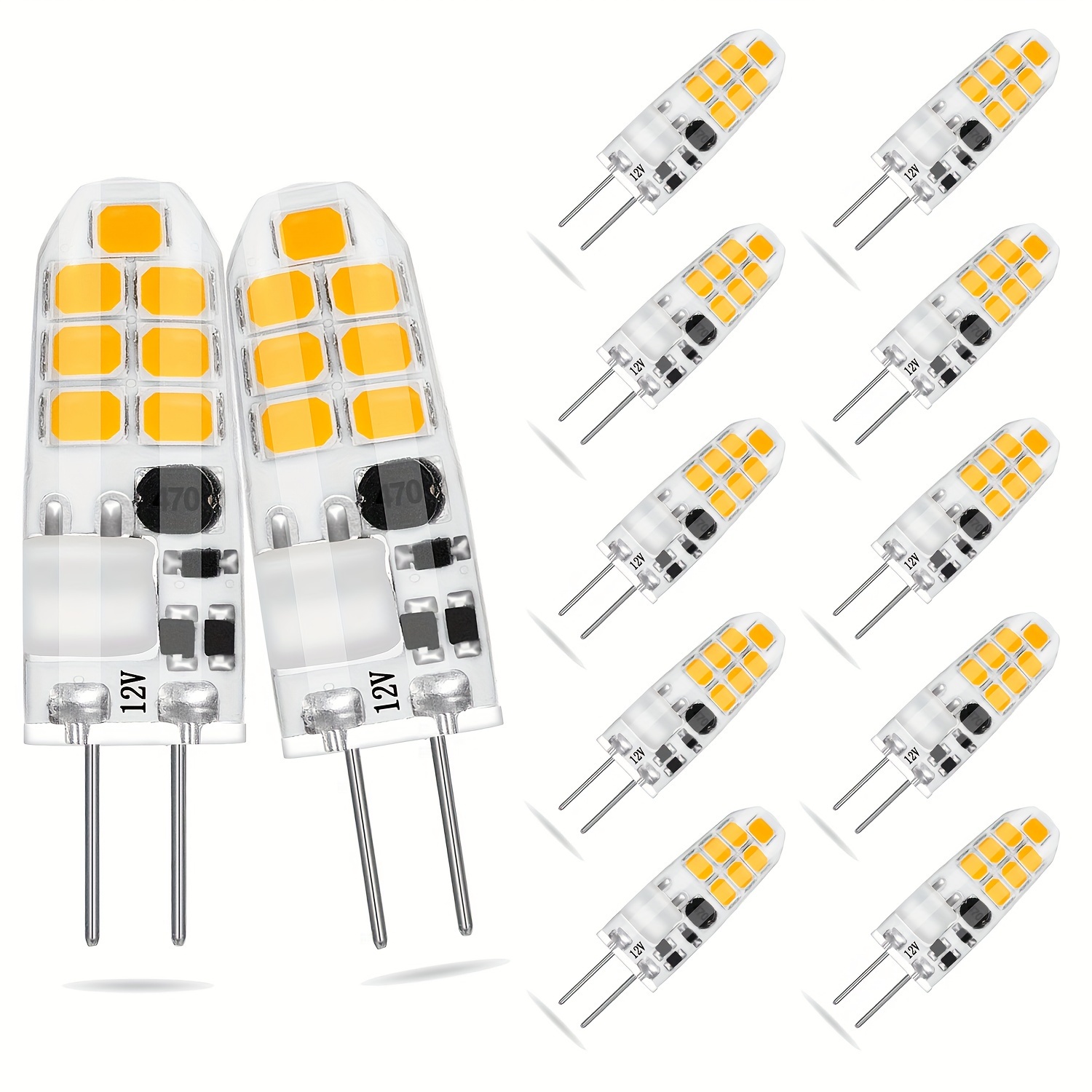 Image of G4 Led Bulbs Jc Bi - Pin Base Lights 1.5w-2w 12v Bulb Landscape Bulbs Warm White 2700k Led Mini Bulbs 6pcs, 12pcs