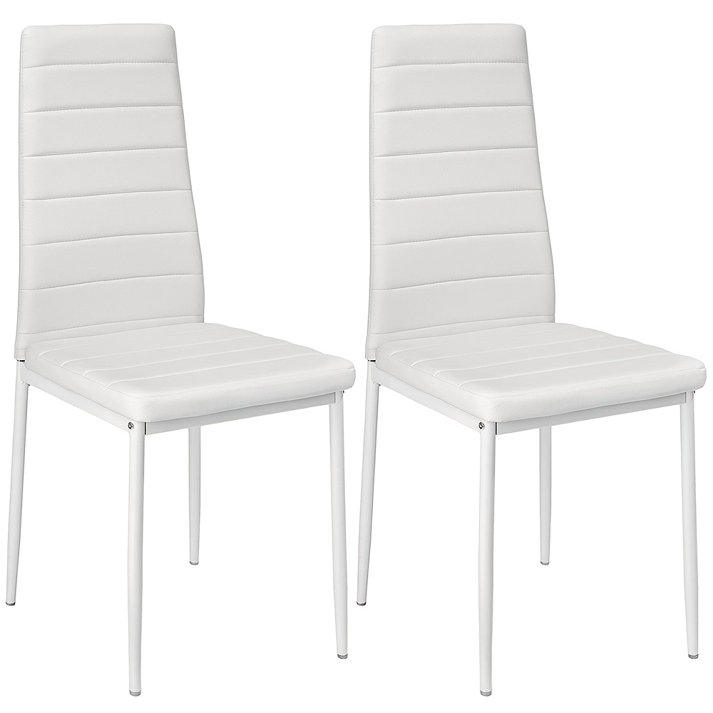 Image of Pair Of 2 Dining Chairs, Cushioned Dining Room Chair Set, Lounge Seating, Versatile Chair Ideal For Living Room, Office, Kitchen, In