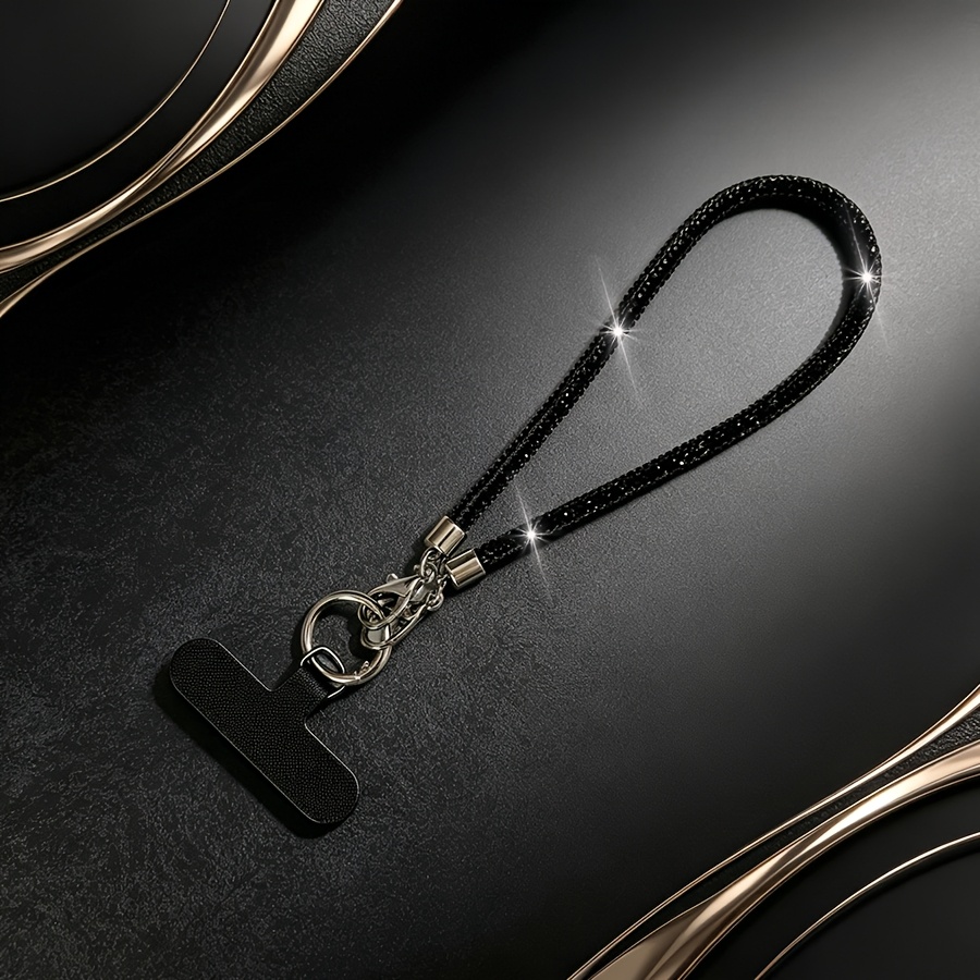 TEMU 1 pièce de Dragonne -perte éblouissante et style bracelet, Dragonne pour bouteille d'eau, Chaîne pour sac, Ornement de voiture, Ornement