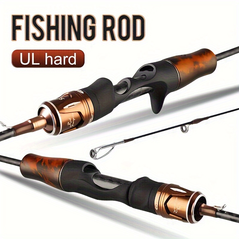 

Solid Wood Micro Baitcasting Rod Ul For Perch With A Straight Handle And Ultra-lightweight Design.