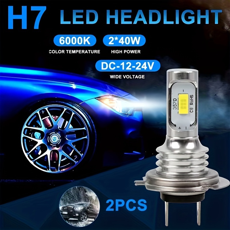 

New 2pcs Led Car Fog Lights Super Bright H4 Bulb H11 9005 9006 Lamp H1 H3 12v H7 Csp Car Led Fog Lamps Driving Lights Lighting Source