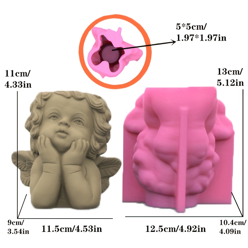 Hands Pray Flowerpot Silicone Mold Wings Vase Cement Silicone Mold Pen Holder Gypsum Mold Handicraft Home Decoration