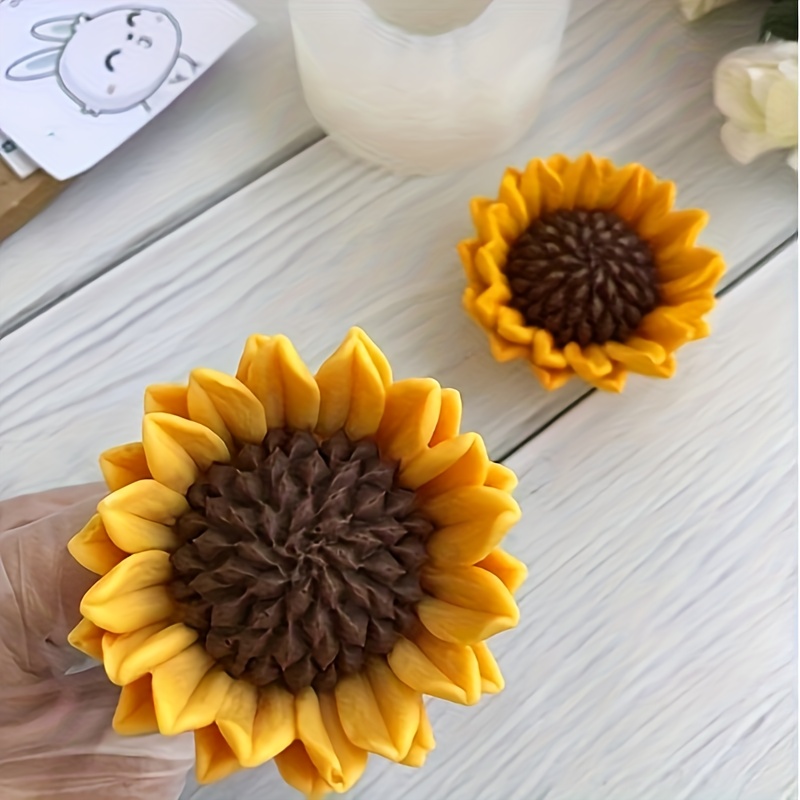 E-shop Sonnenblumen-Silikonform für Muttertag, Abschlusssaison, Kerze, handgemachter Sonnenblumen-Gips-Ornament, handgemachte Seife,