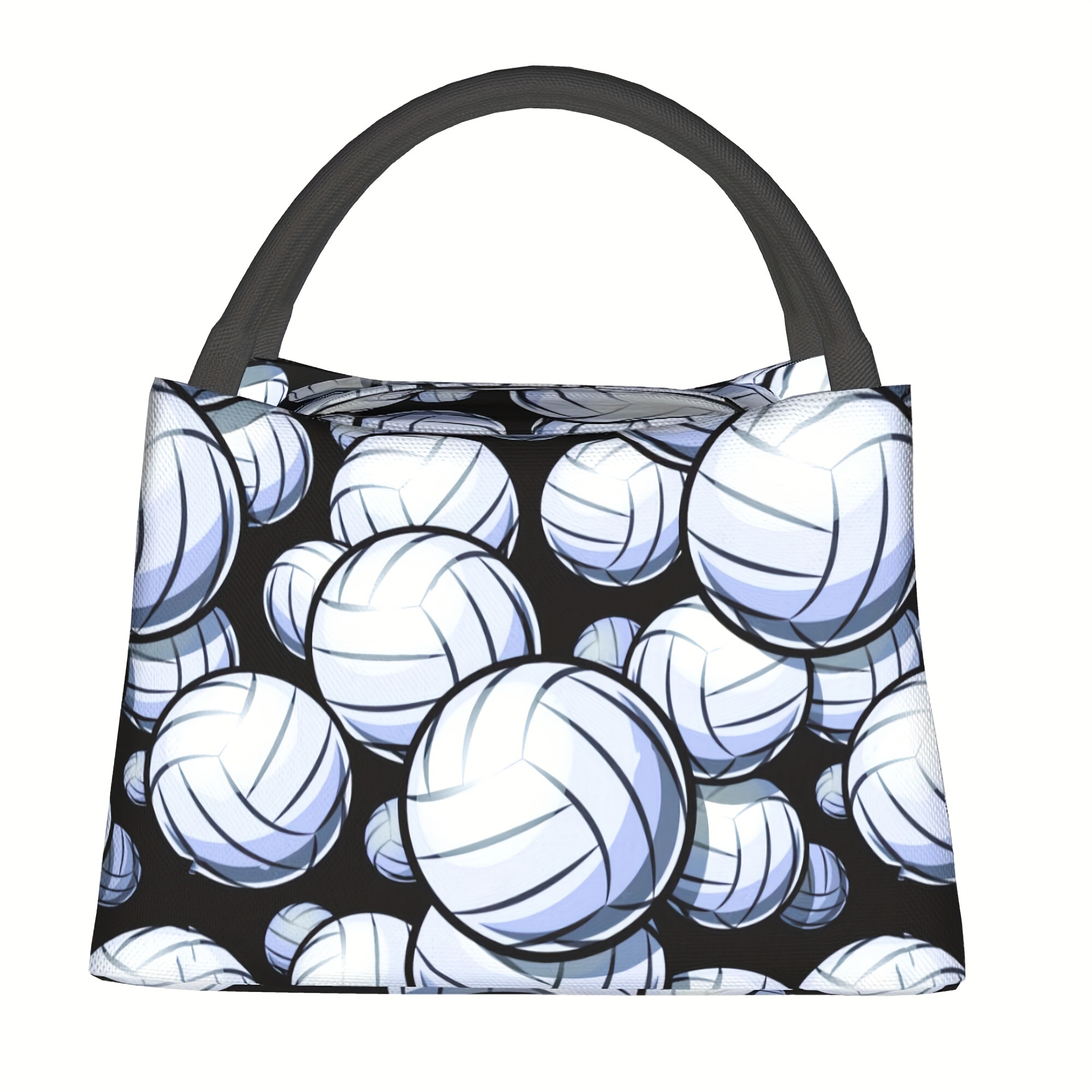 

1pc Volleyball Pattern, Portable Reusable Cooler Bag, Insulated Lunch Bag For Camping Picnic Beach , Suitable For Home, Restaurant, Office, And Outdoor