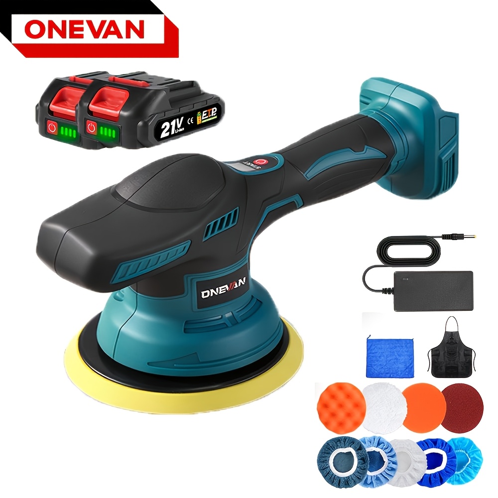 Image of 21v Cordless Car Polisher, 8 , For Car Detailing, With Polishing And Waxing Function, Electric Polishing Tool For Cars And Furniture, Home Bathroom Wall Cleaning