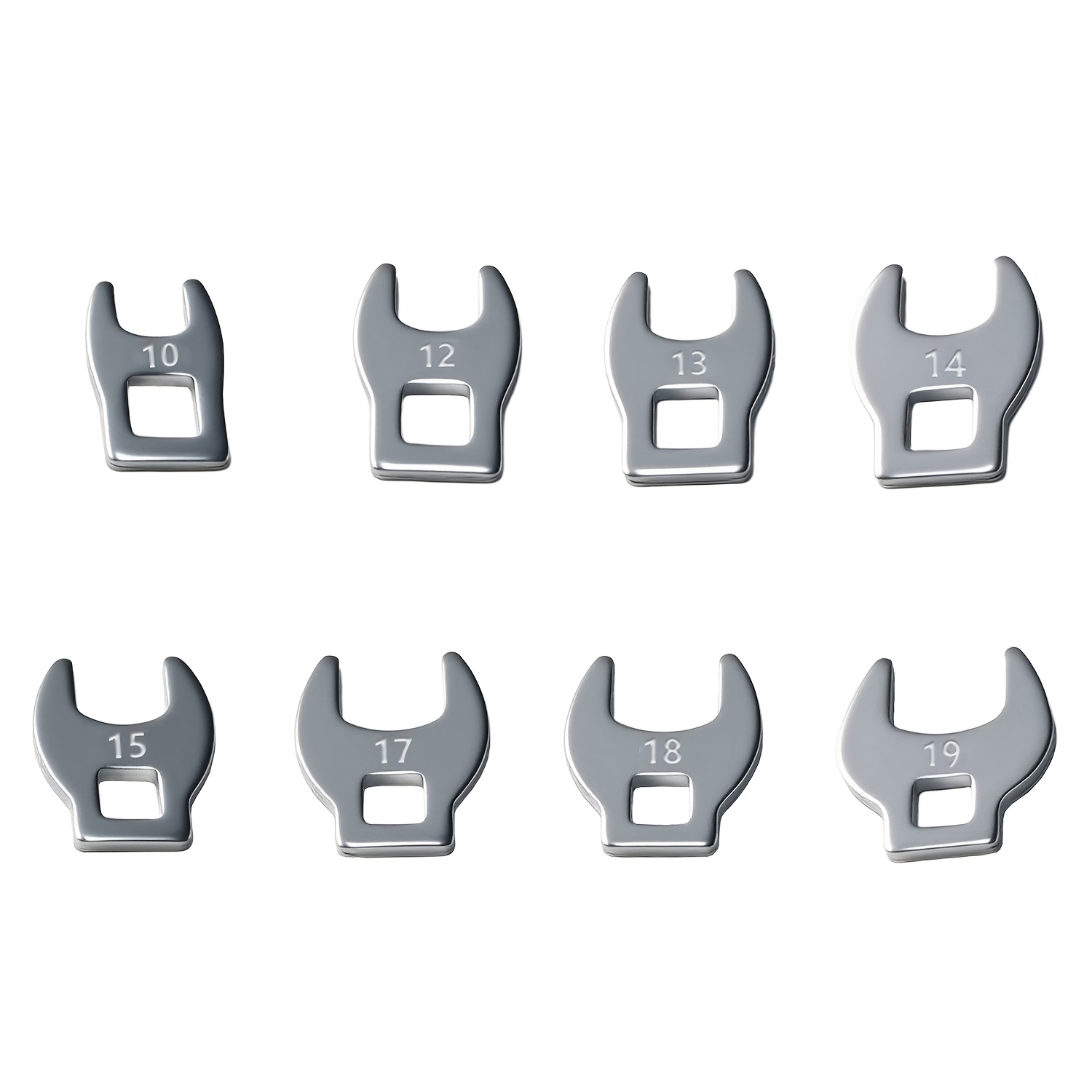 TEMU 8pcs Interchangeable Open-end Wrench Heads, 3/8" Dual-use Angle Wrench Set, Interchangeable Open-end Wrench, Replaceable Open Head Wrench Set,