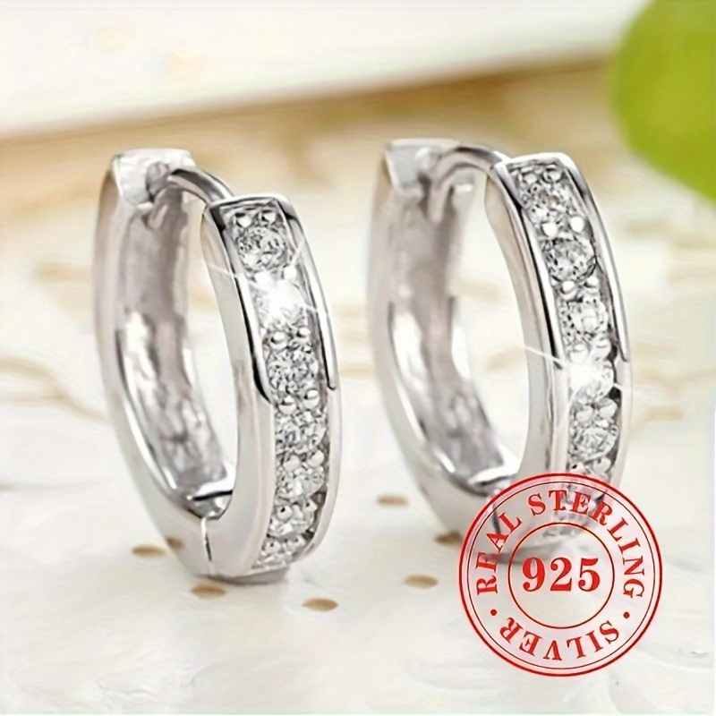 

925 Sterling Silver Hypoallergenic Earrings With Zircon Elegant And Luxurious Style For Women's Engagement And Wedding Earrings