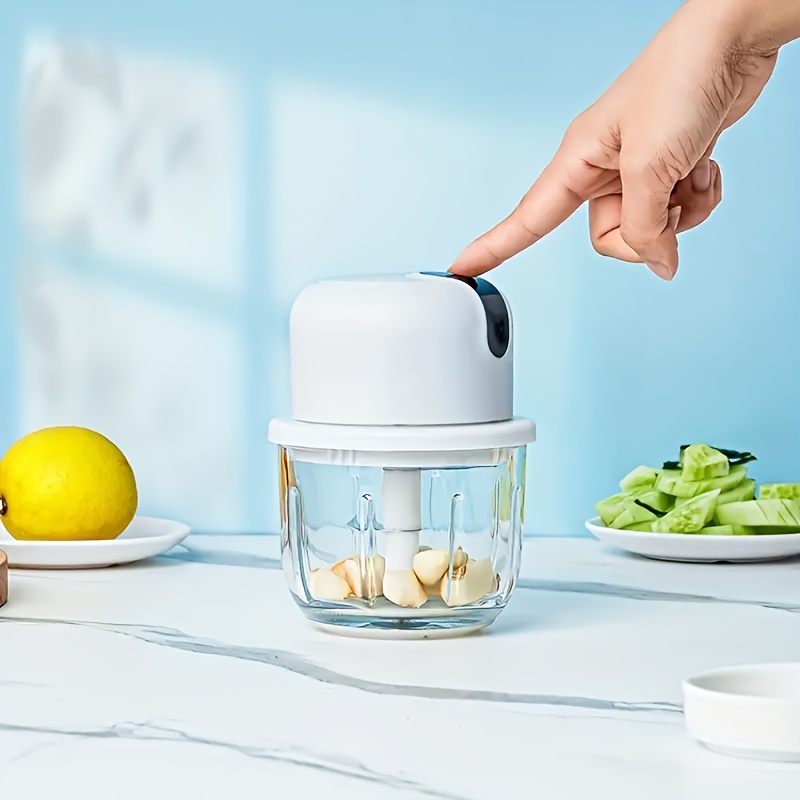   single pack blender, 11.83oz garlic crusher small electric masher, usb rechargeable multifunctional electric chopper, household multifunctional meat grinder garlic press garlic crusher, suitable for kitchen appliances Product details 4