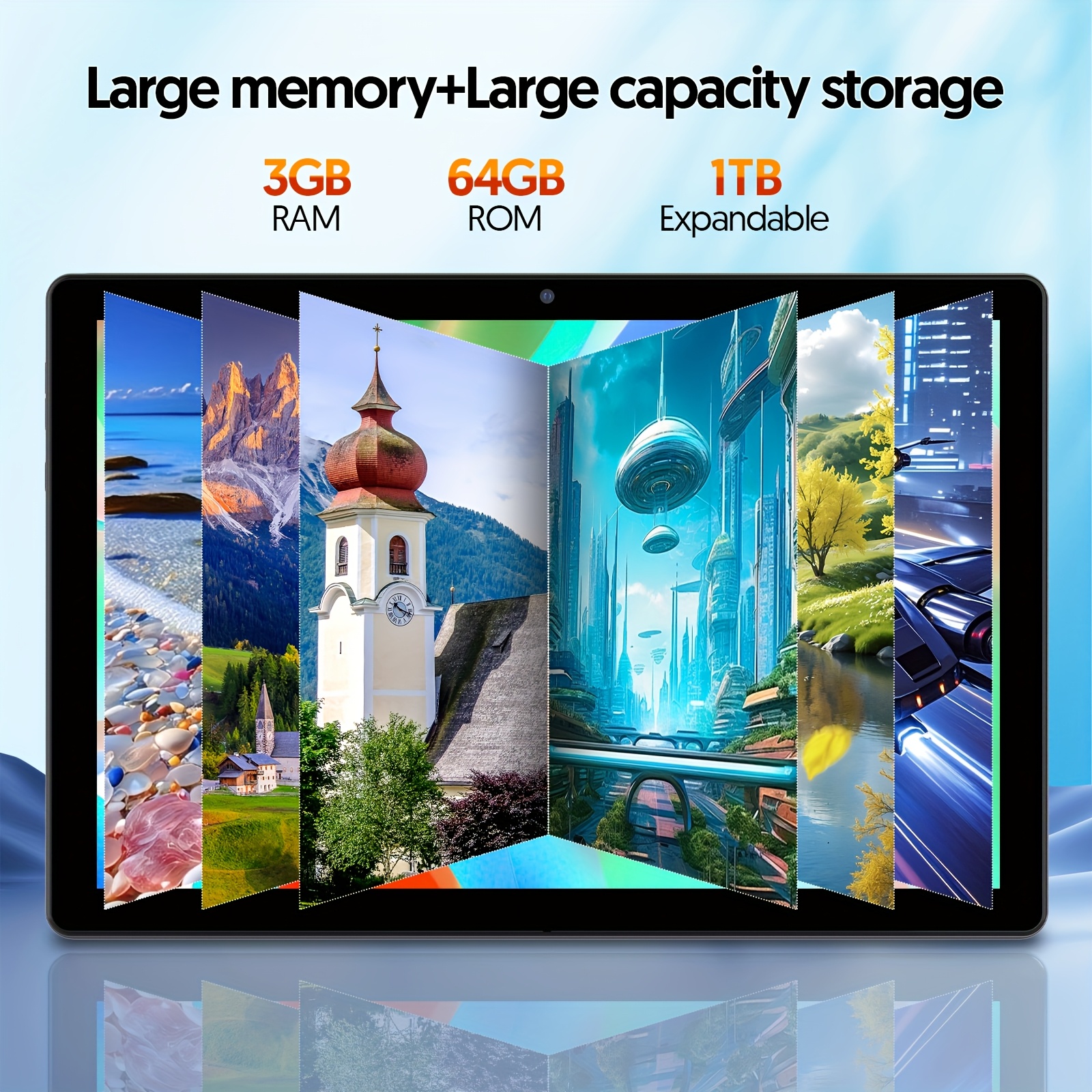 10 Inch Android 15 Tablet, 12 (3+9) GB RAM, 64GB ROM+1TB Uitbreidbaar Geheugen, 1280 * 800IPS, 2.0MP+8.0MP, 6000mAh Batterij, Meerdere Combinaties (tablet/tablet+toetsenbord Set) Upgrade Systeem, Efficiënte Productiviteit, Technologie Liefhebbers, Hoge Kosteneffectiviteit