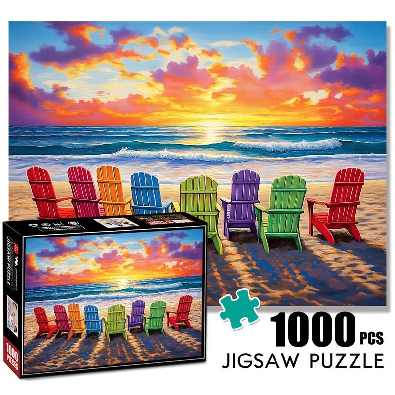 

Beach Chair 1000pcs - Large Diy For Adults, Family Interactive Game & Creative Gift