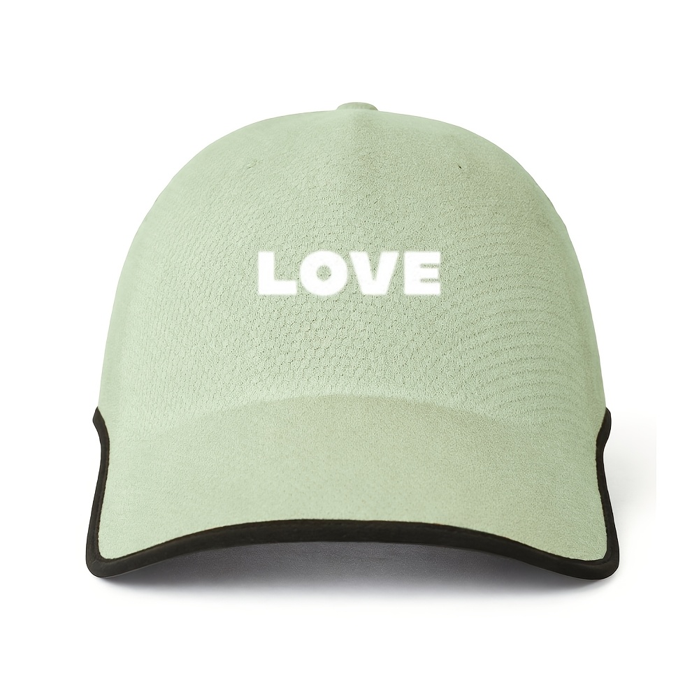Minimalist LOVE Letter Integrated Seamless Baseball Cap | Simulated Heat Transfer Printing | Unisex Golf Enthusiasts Outdoor Sports Games Daily Commute. Cap