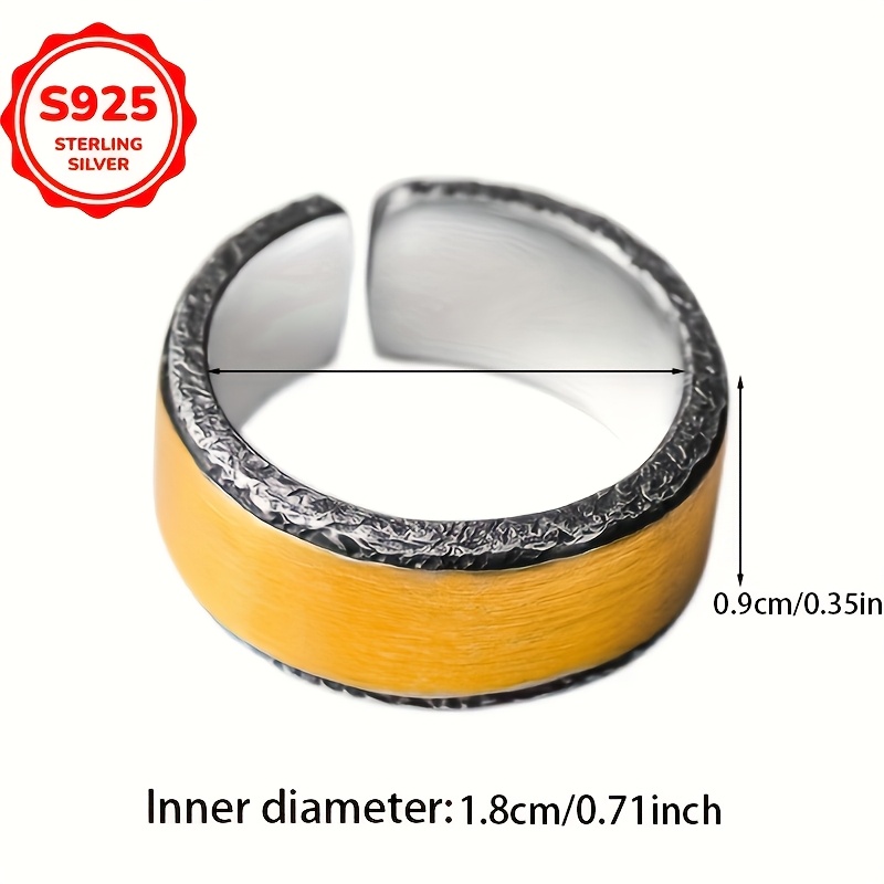 Vintage Stone Pattern Adjustable Ring for Men and Women