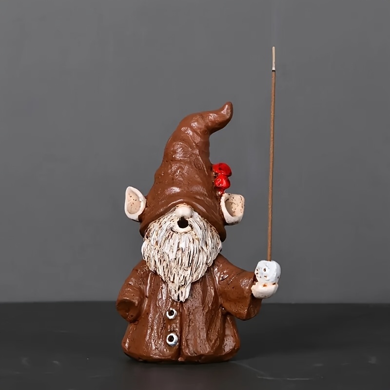 Gnome Burner, Creative Resin Ornament For Room Study Desk Bookshelf Decor