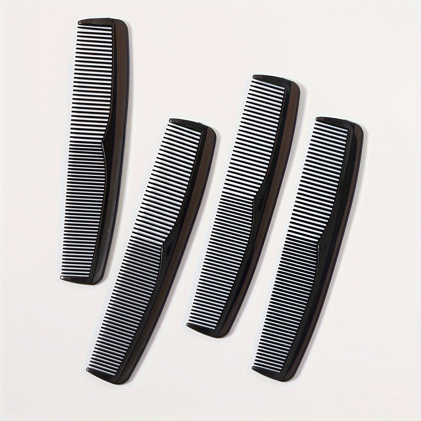 

4pcs Fine Tooth Hair Combs, Static-free Heat Resistant Plastic Bristle Combs, Styling Combs For All Hair Types, Pocket-sized Hair Care Tools