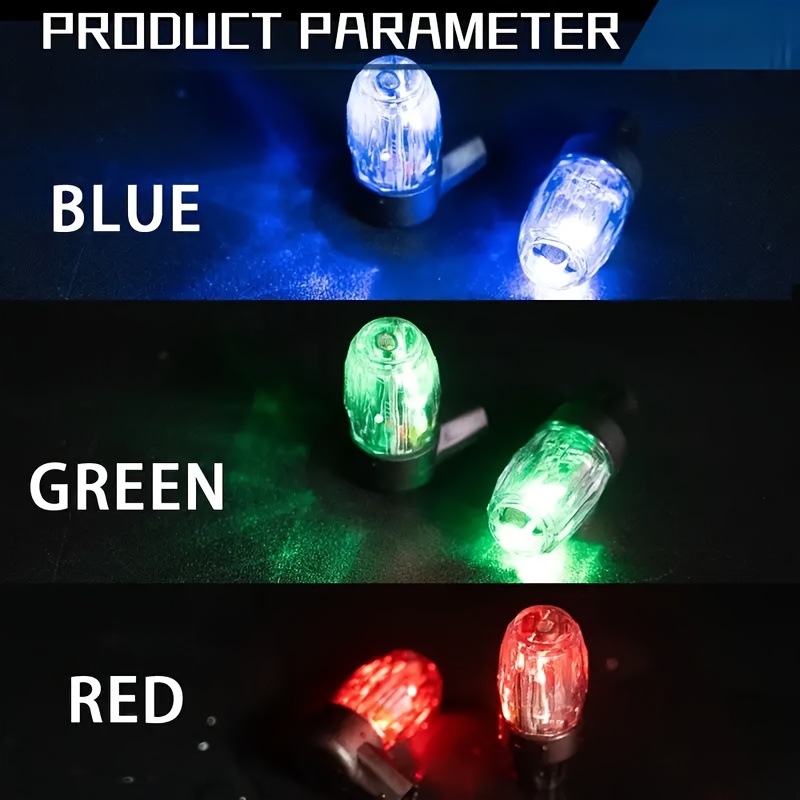 

4pcs , Auto, Motorcycle, Valve Light, No Power Supply, With Sensing Element, Vibration Glow, Cool Tuning Accessories, Suitable For All Vehicles