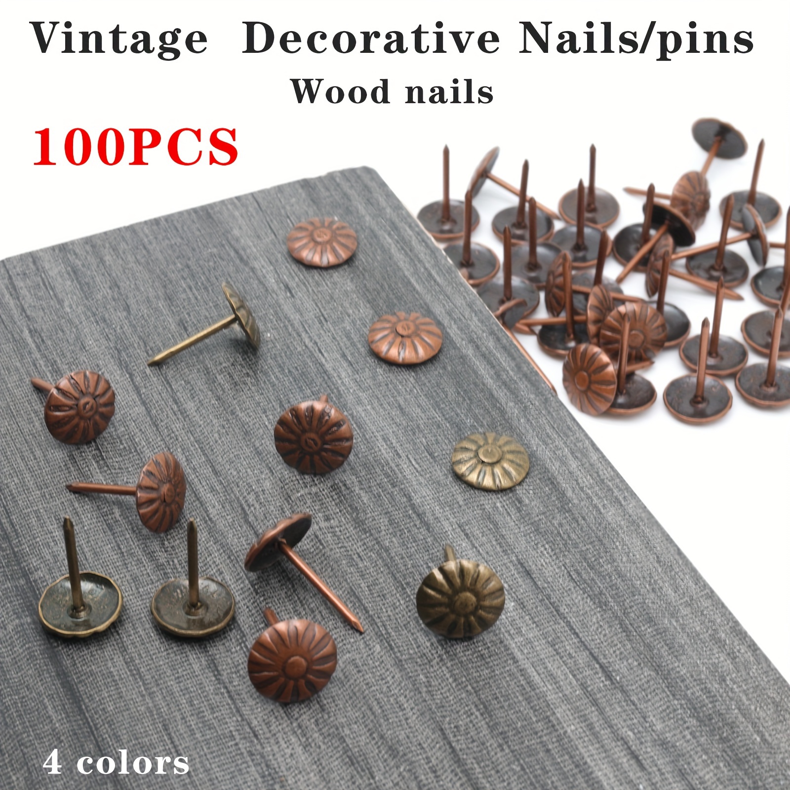 

100pcs Wooden , Pattern, Decorative , Decorative , Metal For , , , Wooden , Wooden Cabinets, Diy Crafts