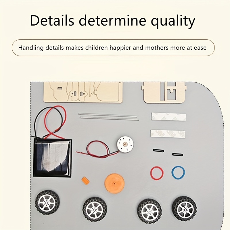 1 יחידה דגם ידני, מכונית סולארית עשה זאת בעצמך, ערכת חומרים steam, מניע את המכונית כאשר יש מספיק אור שמש, פותח את העיניים של הילדים, אוהב ללמוד פרטי מוצר 2