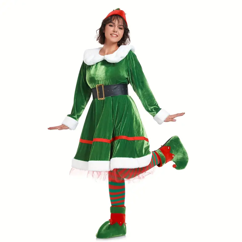 elf costume women 5pcs christmas outfit adult santa dress - Temu elf costume women 5pcs christmas outfit adult santa dress - Temu