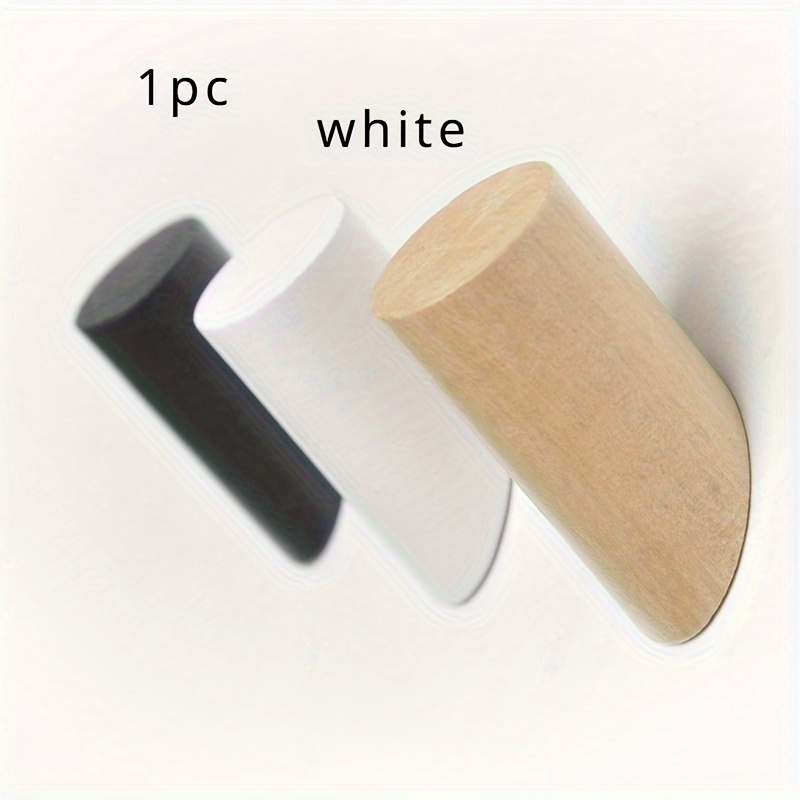 Image of Wall-mounted Coat Hook Made Of Natural Wood, Serving As A Decorative Holder For Keys, Hats, Scarves, And Handbags, Suitable For Bathroom Storage