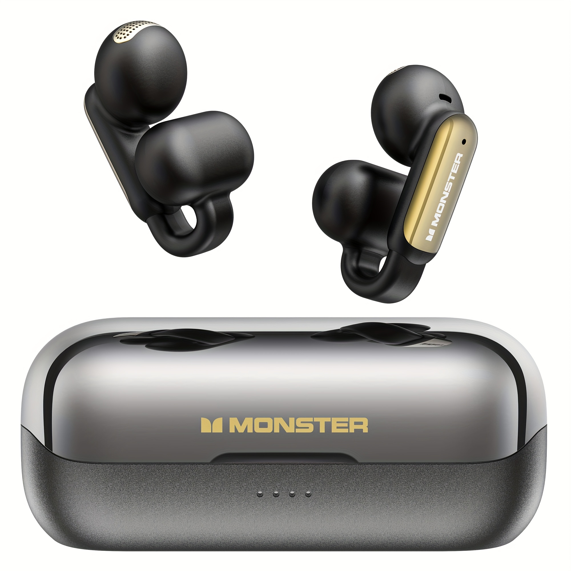 monster wireless open ear headphones with noise cancellation wireless touch control c charging compatible with iphone smartphones gaming music calls compatible with  4 switch open   for   sound compatible with smart tvs pcs compatible with alexa assistant compatible with ipad smart  
