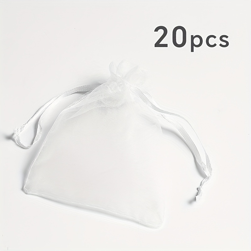 TEMU Regalo para Ella/Él 20 piezas (8X10Cm) Bolsas de Regalo de Organza para de San Valentín con Cierre de Cordón para de la , Boda, y Vacaciones -