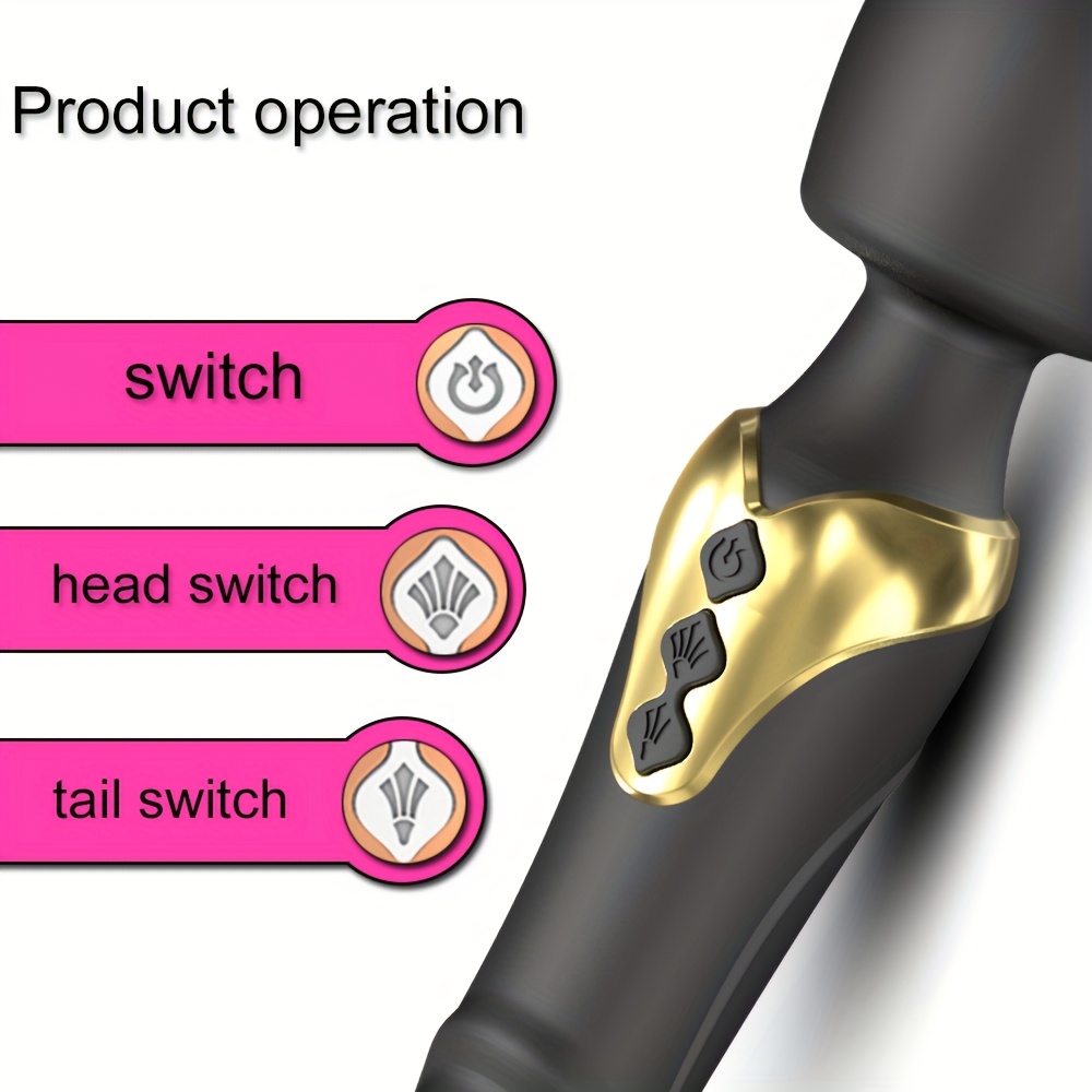 Dildo - Powerful AV Vibrator Dildos Wand for Women - 10 Modes Clitoris Stimulator, G-Spot Massager, Rechargeable Battery, Silicone Material, Adult Sex Toy