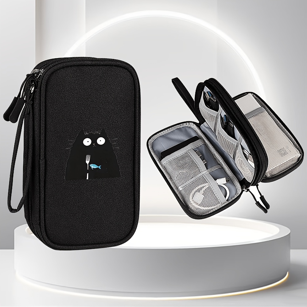 TEMU Bag-within- Organizer Pouch, 1pc Multi-functional Storage Bag, Travel Pouch, Large Capacity Double-layer Storage Bag, Suitable For Storing Data