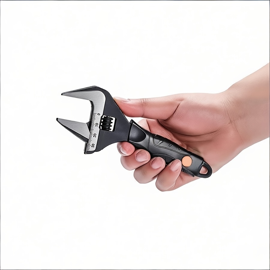 E-shop Weitschelle-Set, 6-Zoll- & 10-Zoll-Schellen, Sanitär-Schellen mit weichem Griff, Weitschelle aus Schwarzoxid mit Polstergriff, Metrisch, -Stahl,