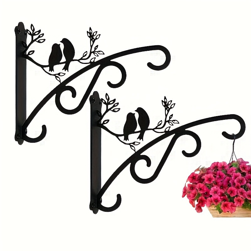 2pcs/4pcs Wall Hooks Are Used To Hang Plant Supports For The Decoration Of  Bird Feeders, Flower Pots, Lanterns And Wind Chimes (10 Inches)