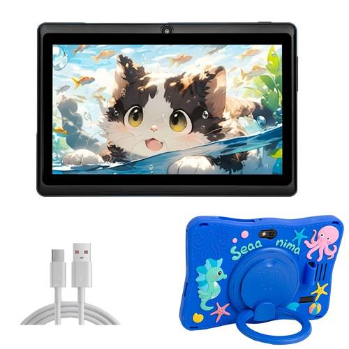 7 inch 4gb 64gb rom wifi protection screen app dual cameras 2mp 5mp educational gaming tablet with anti drop silicone cover tablet tablet pad tablet pad