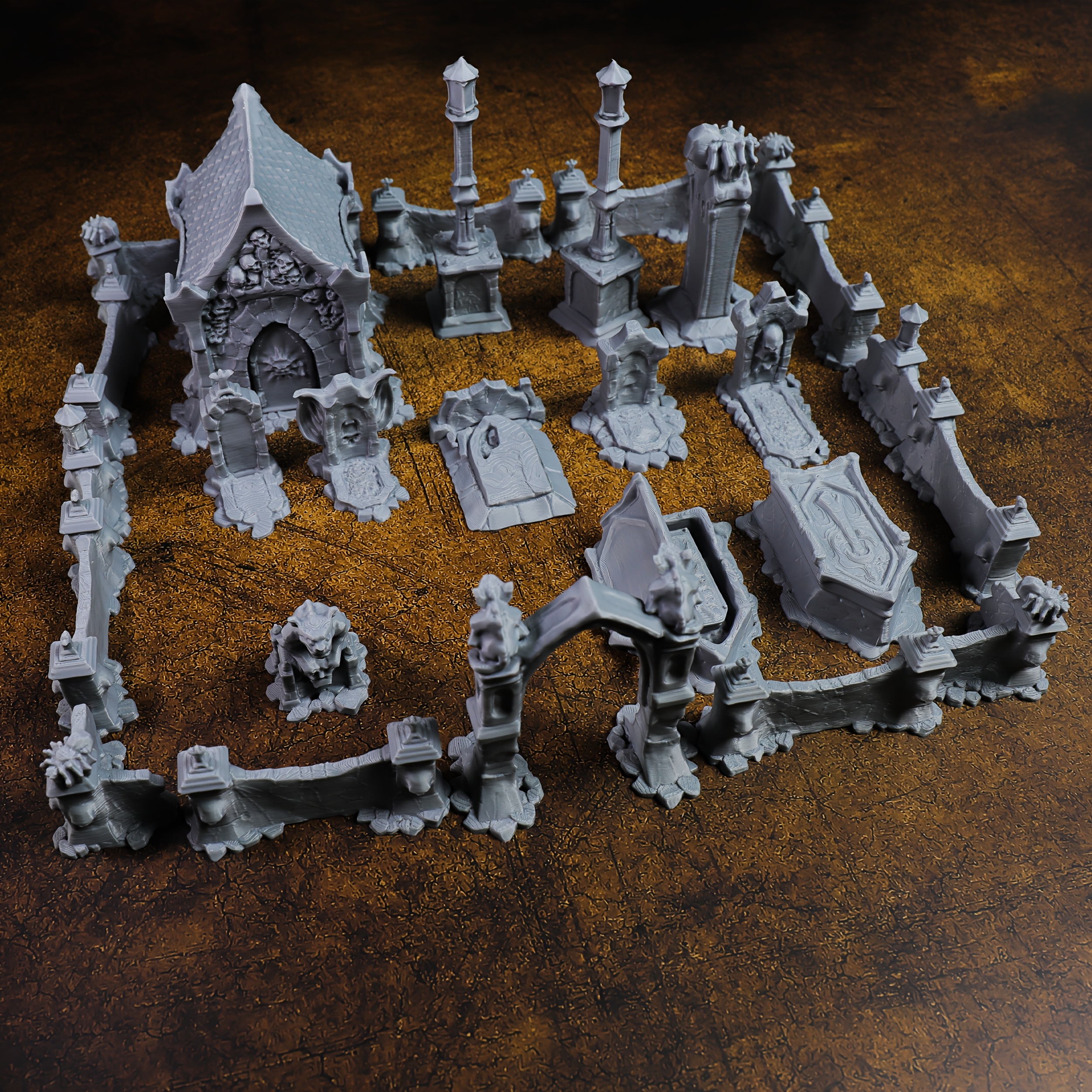 

Intricate Grey Cemetery D&d Set - Gothic-style Tabletop Rpg & Scenery With Tombstones, Mausoleums, And Eerie For 28mm Miniatures, Plastic Construction