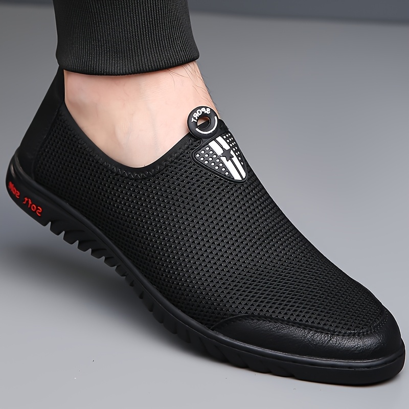 [Slip-On Sneakers] Men's Slip-On Sneakers - Slip-Resistant Sole, Lightweight Breathable Slip-On Shoes for Running, Gym, Walking, Everyday - All-Season Comfort - Easy Slip-On Closure - Cushioned Insole - Low-Top Sneakers for Men, Gym Footwear, Sleek Design