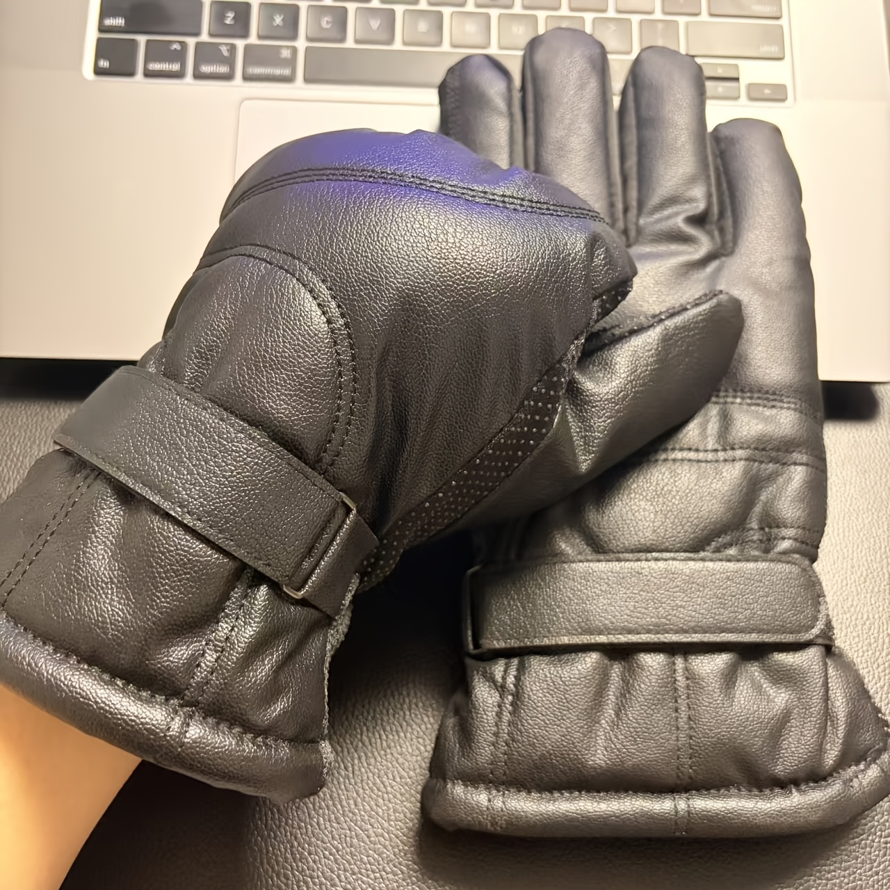 TEMU Men's Thick Warm Touchscreen Gloves Anti-slip For Cycling, Skiing, Driving