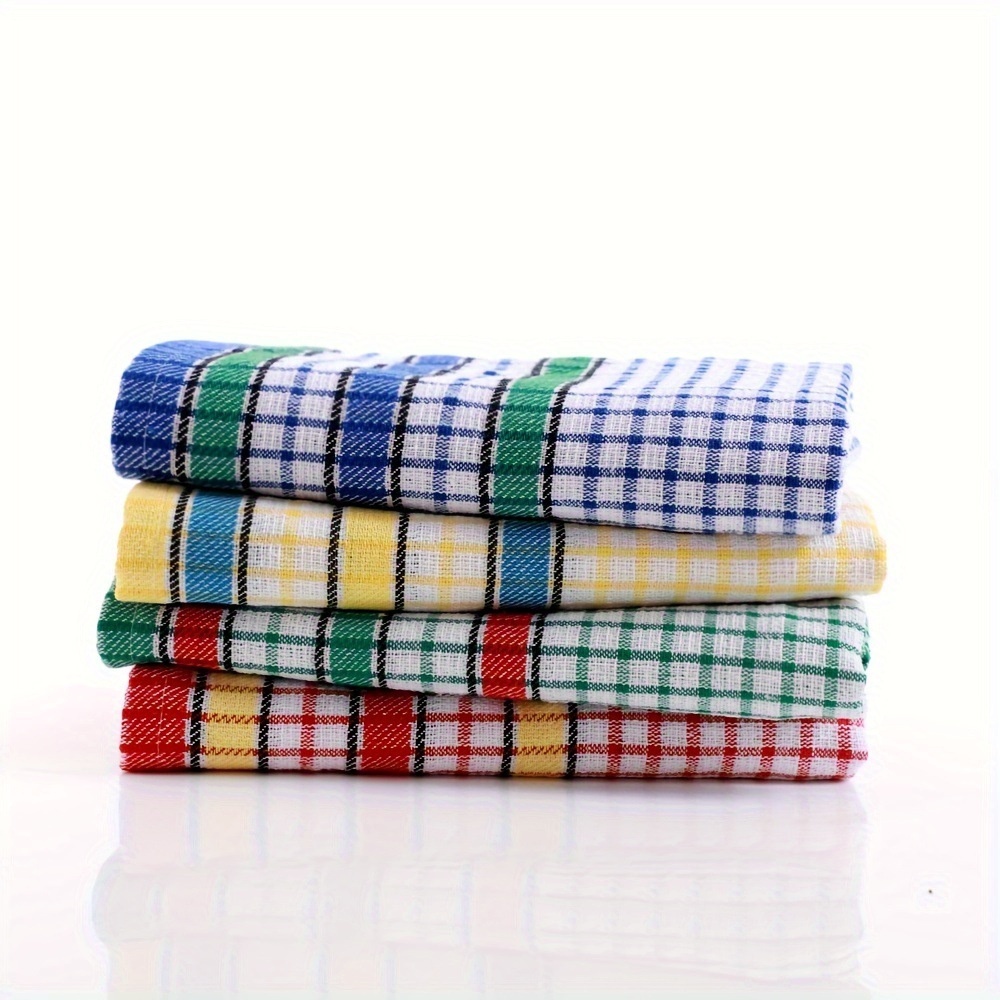 

4pcs, Hand Towels, Buffalo Plaid Large Kitchen Dish Towel, Simple Style Wipe Hand Towel, Soft Absorbent Drying Cloth, Kitchen Decor, Dining Table Decor, Kitchen Supplies, Cleaning Stuff