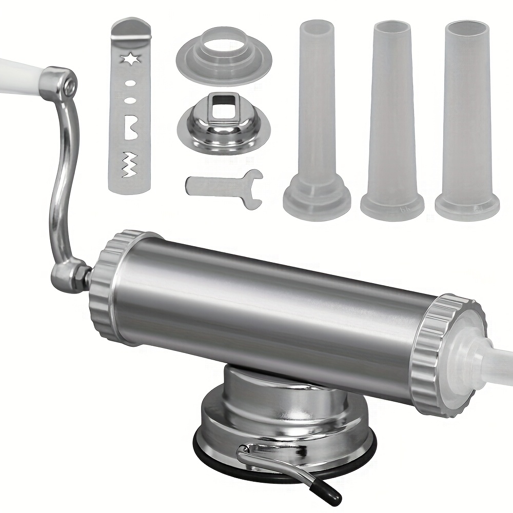 2in 1 aluminum alloy sausage maker and easy cookie press 1lbs sausage stuffer horizontal kitchen stuffing maker italian and   maker