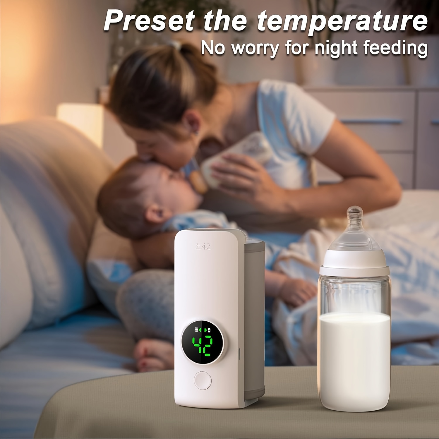 portable bottle heater suitable for heating lasting to 5 hours precise temperature control comfortable feeding anywhere waterless heating milk details 3