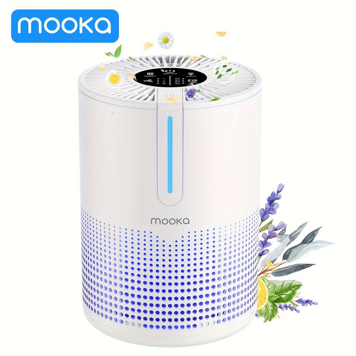 

Air Purifiers For Bedroom Home, Mooka H13 Hepa Filter Protable With Usb Cable For Smell Pets Dust Odors 300 , Travel Desktop Air Cleaner, Fragrance Sponge, M01