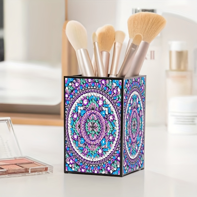 TEMU A Single Package Containing 4 Diamond Painting Kits With Mandala Patterns For Art. It Includes An Irregular Rhinestone Mosaic And An Acrylic Pen