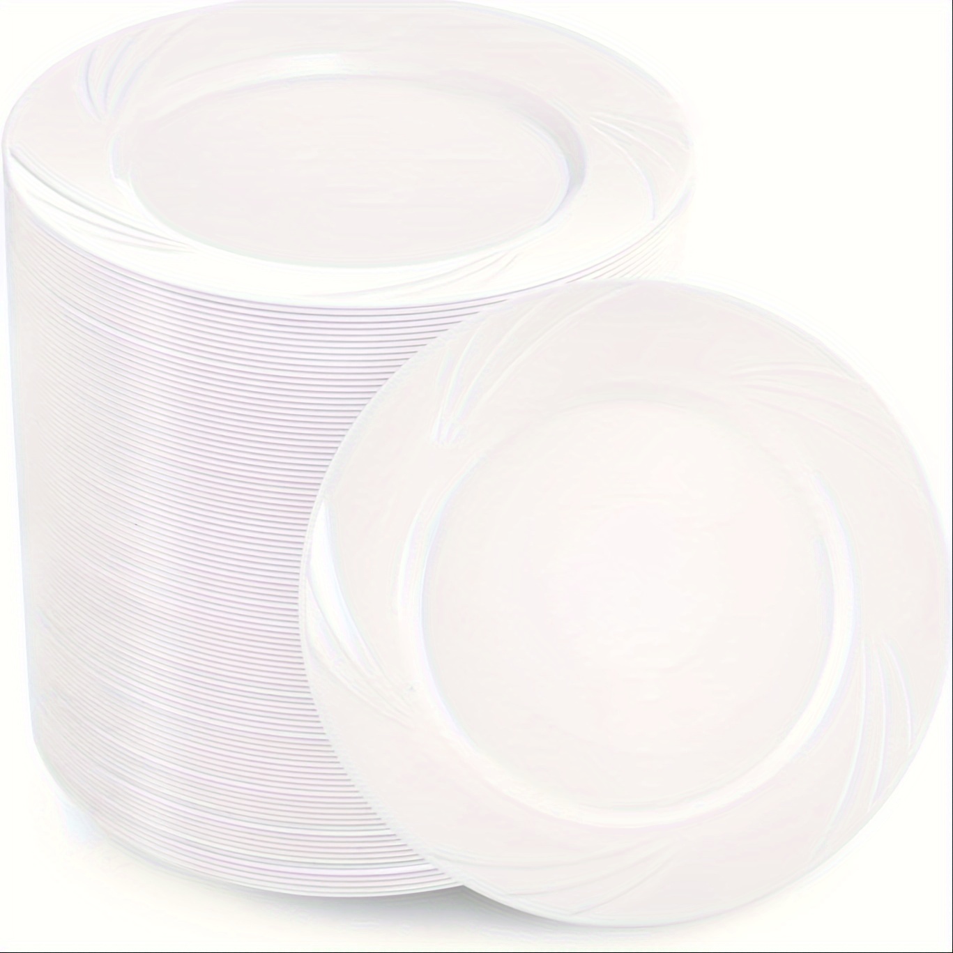 

100pcs White Plastic Plates-6.6inch Disposable Salad/dessert Plates-premium Dessert Plates Disposable-appetizer Plastic Plates - Plastic Cake Plates Suitable For All Parties