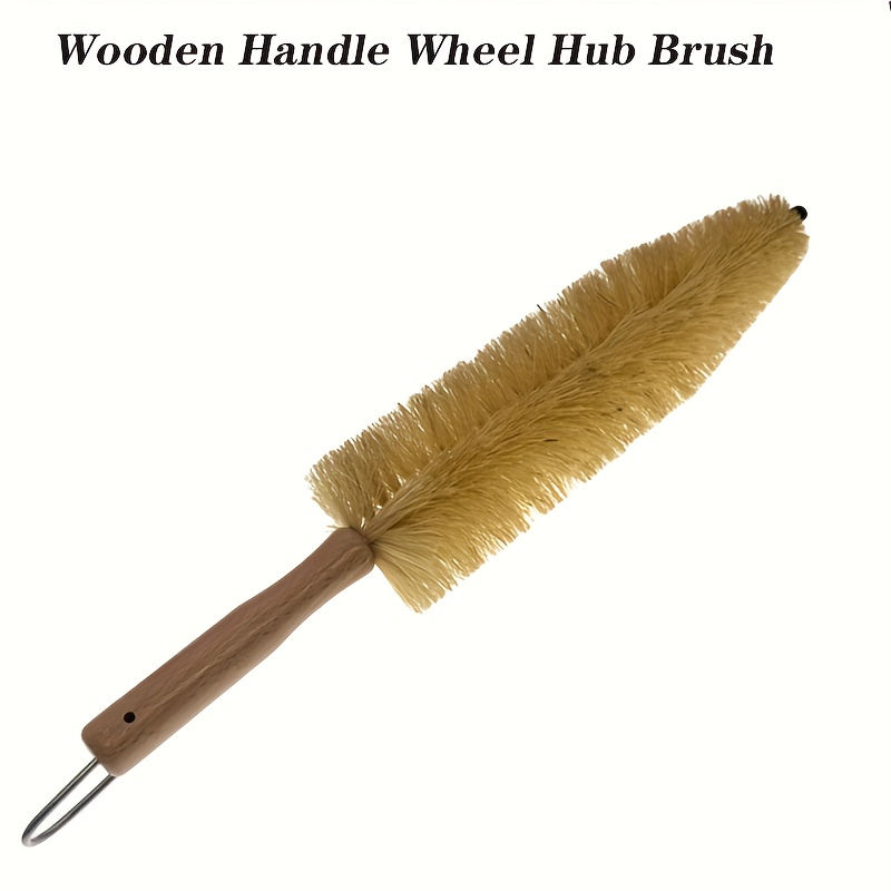 TEMU 1 pièce Brosse à roue métallique de 16 pouces, Brosse de détail pour voiture pour , jantes, moteurs, Brosse à de roue pour jantes et roues -