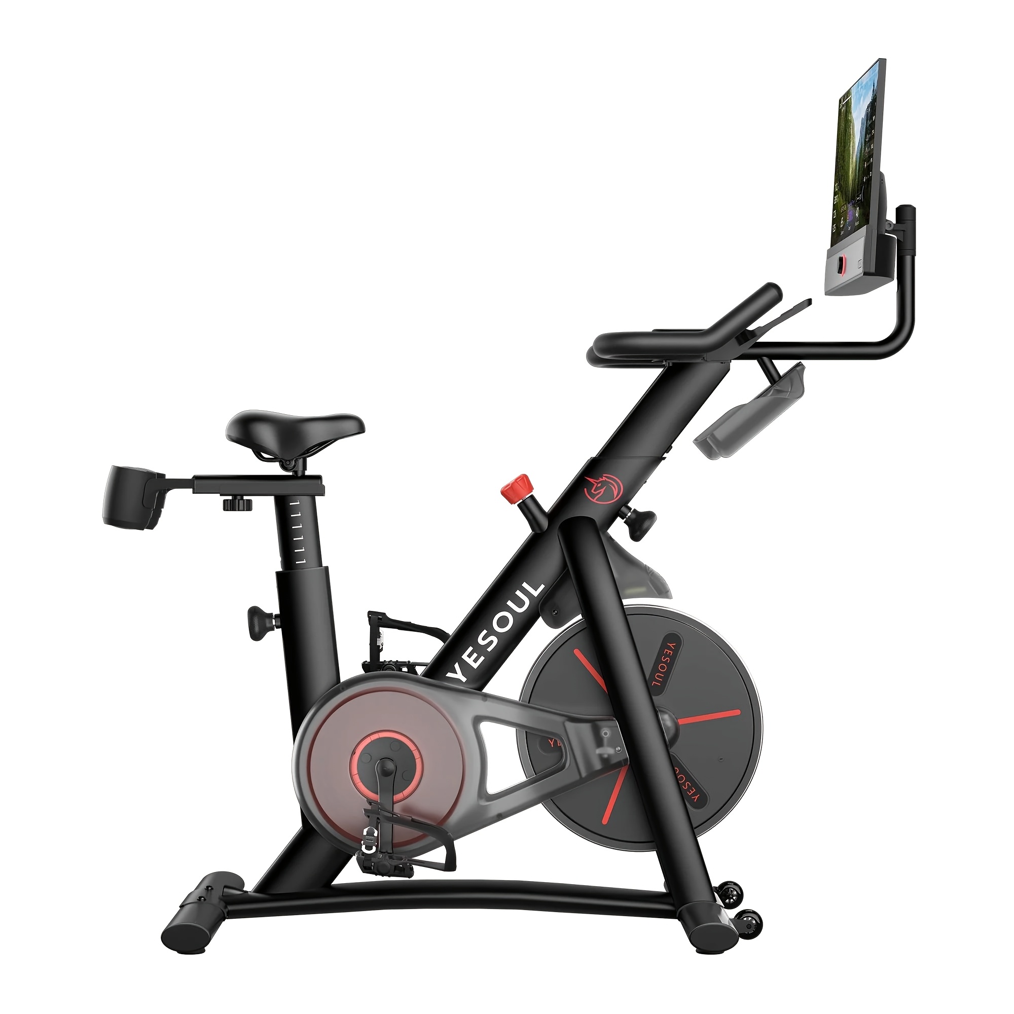 exercise bike g1  (bike with screen) smart exercise bike with 21.5 hd screen,   indoor cycling bike for home gym fitness equipment trainer four-speaker surround sound Product details 3