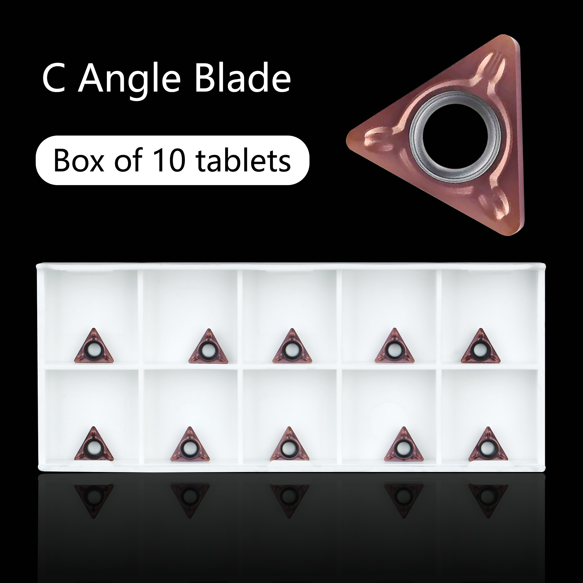 

Cemented Carbide Tool Blade For Pneumatic Chamfering Machine, 10 Replaceable Blades In A Box, For Metal Cutting And Deburring