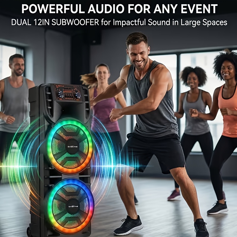 7000W Portable Party Bluetooth Speaker with Subwoofer