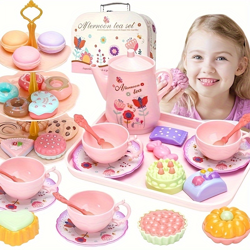 

Diy Pretend Play Toy Simulation Tea Set Tableware Play House Kitchen Afternoon Tea Game Toys Gifts Christmas Gift