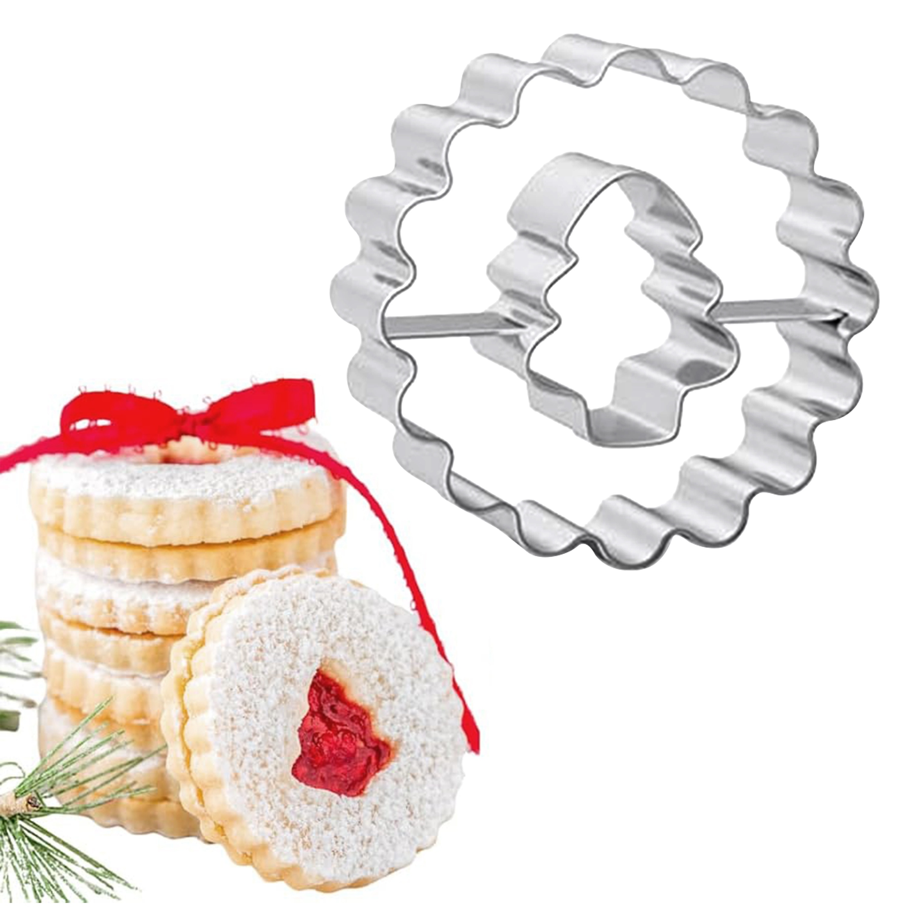 

Christmas Tree & -shaped Stainless Steel - 1.97" & Pleated For Sandwiches, , And Biscuits - For