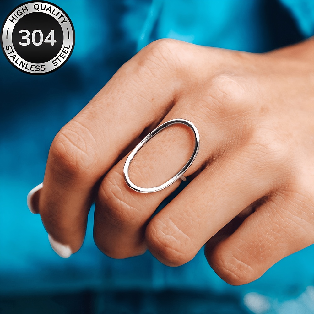 Hypoallergenic Stainless Steel Open-Ring for Women