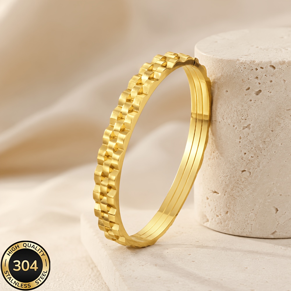 18K Golden Plated Stainless Steel 3pcs Bracelet Set