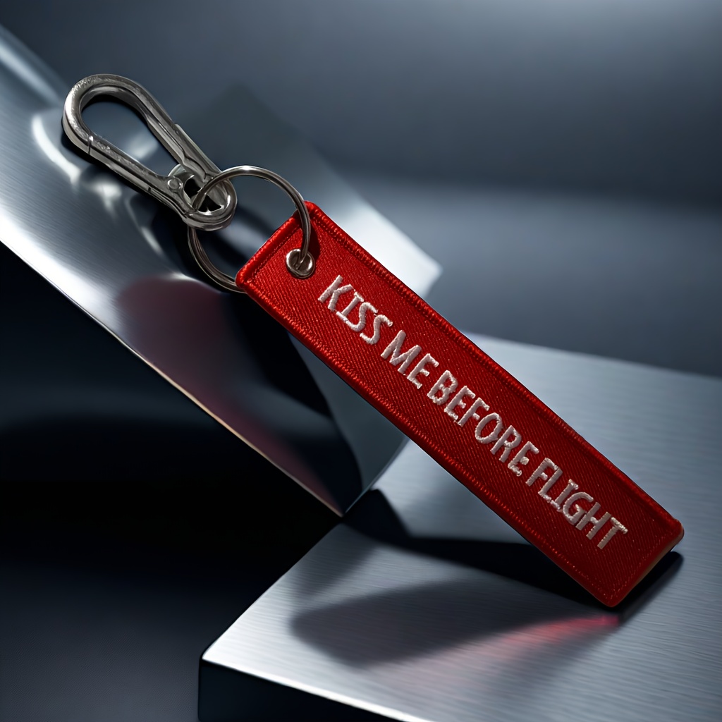 1pc Aluminum Alloy Keychain Embroidered ' Me ' Tag - , Key , & Waist Hanging Accessory
