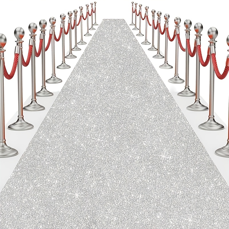 TEMU 1 Roll Of Party Sequin Carpet, Sequined Non-woven Fabric Material, Suitable For Activities, Wedding Ceremonies, Movie-themed Party Decorations,