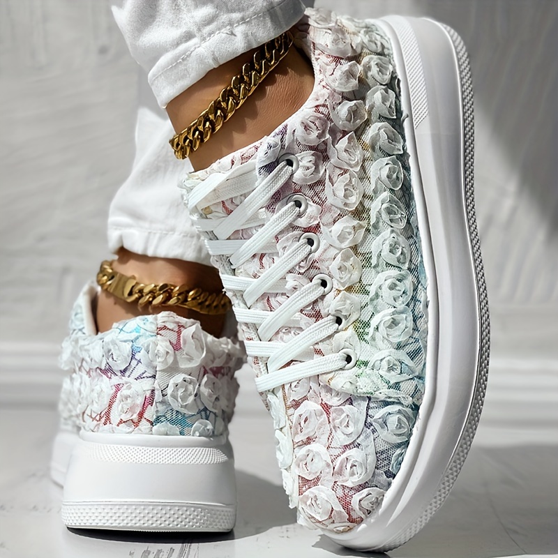 Tenis Zapatillas Para Novias Chile Zapatos Novia Florales 3d Mujer